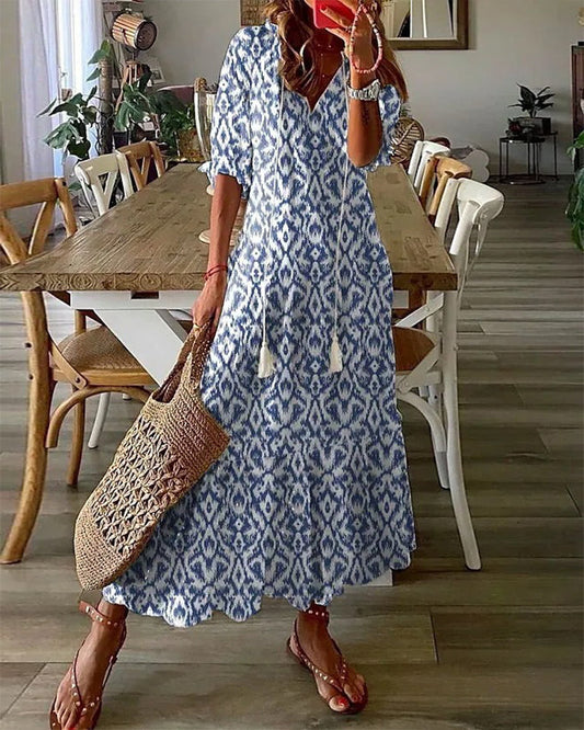 Élise™ | Robe bohème avec couverture du ventre