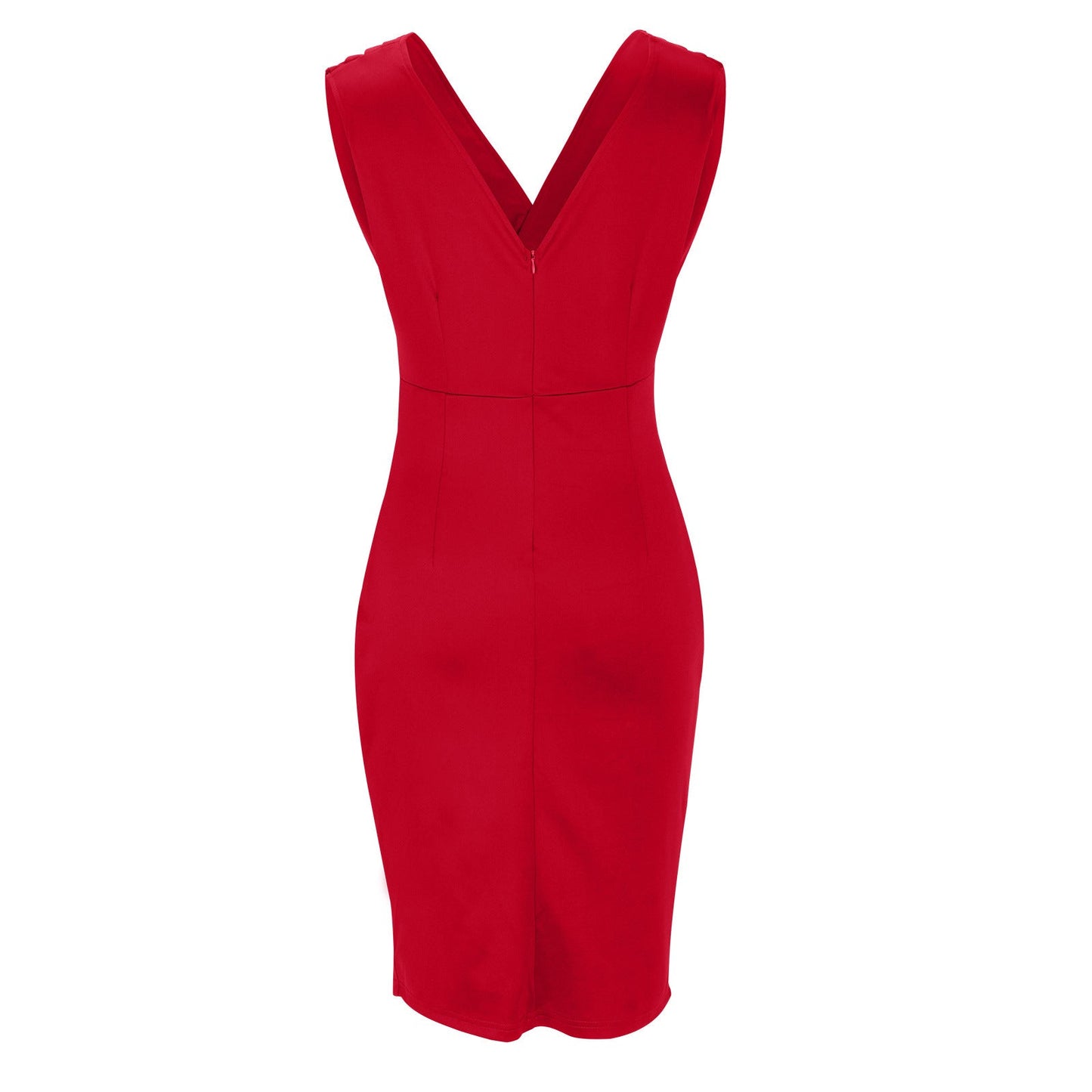 Florine | Robe ajustée avec col V et fente