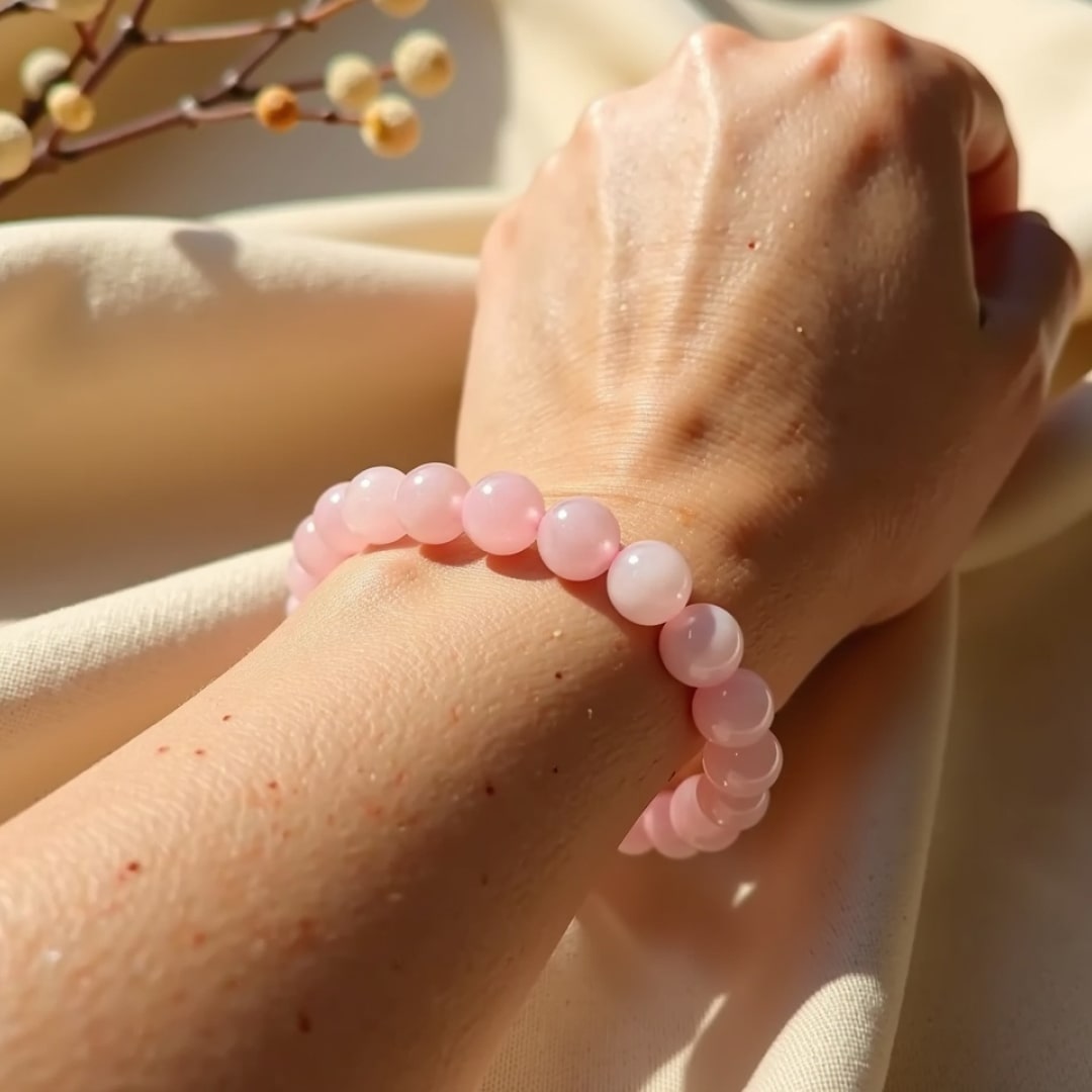 Bracelet "Amour Inconditionnel" en Quartz Rose