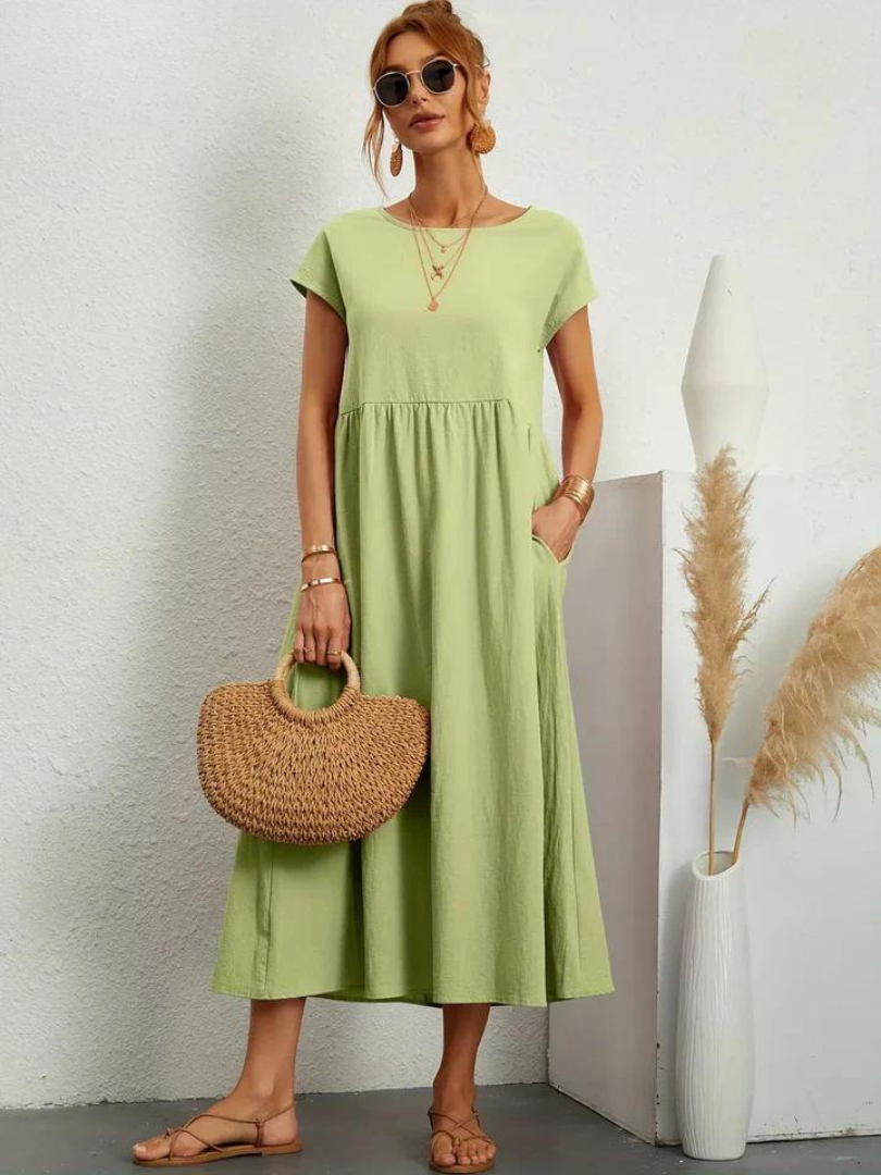 Rubis™ | Robe essentielle élégante en coton et lin