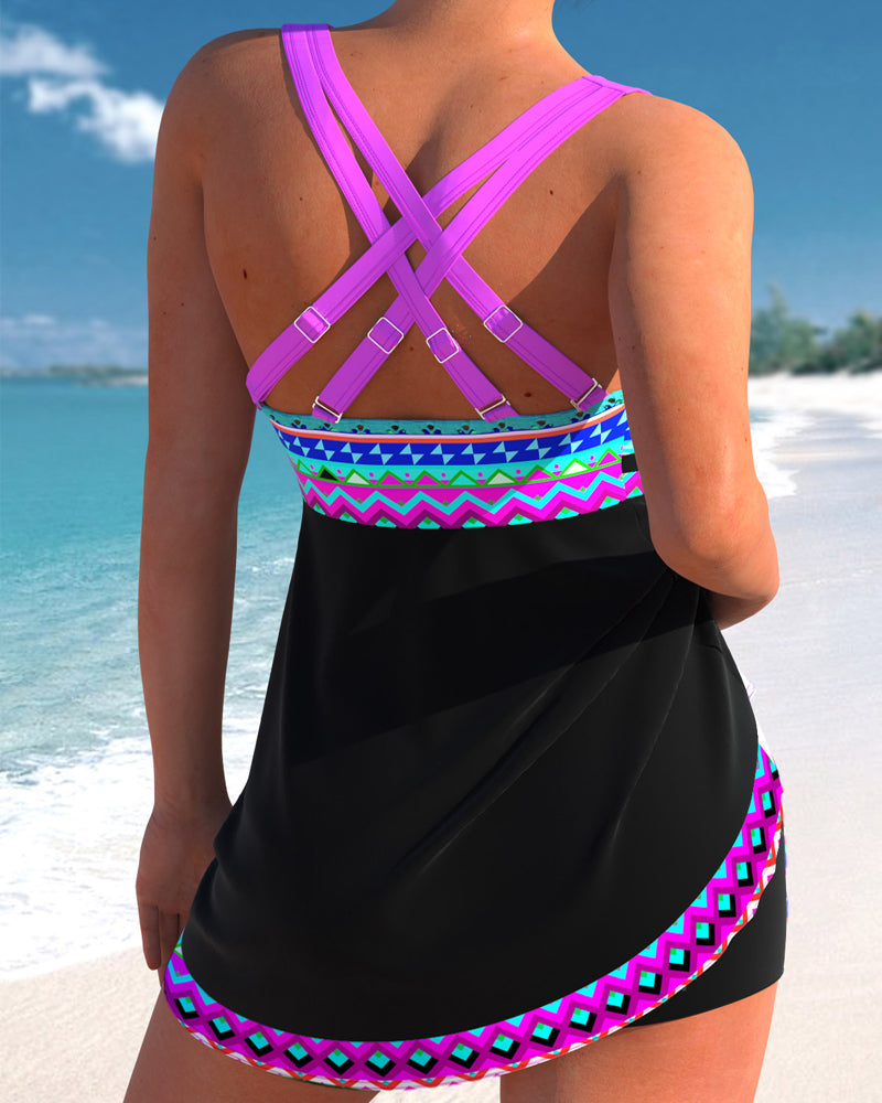 Élise | Maillot de bain avec fermeture à lacets et motif rayé