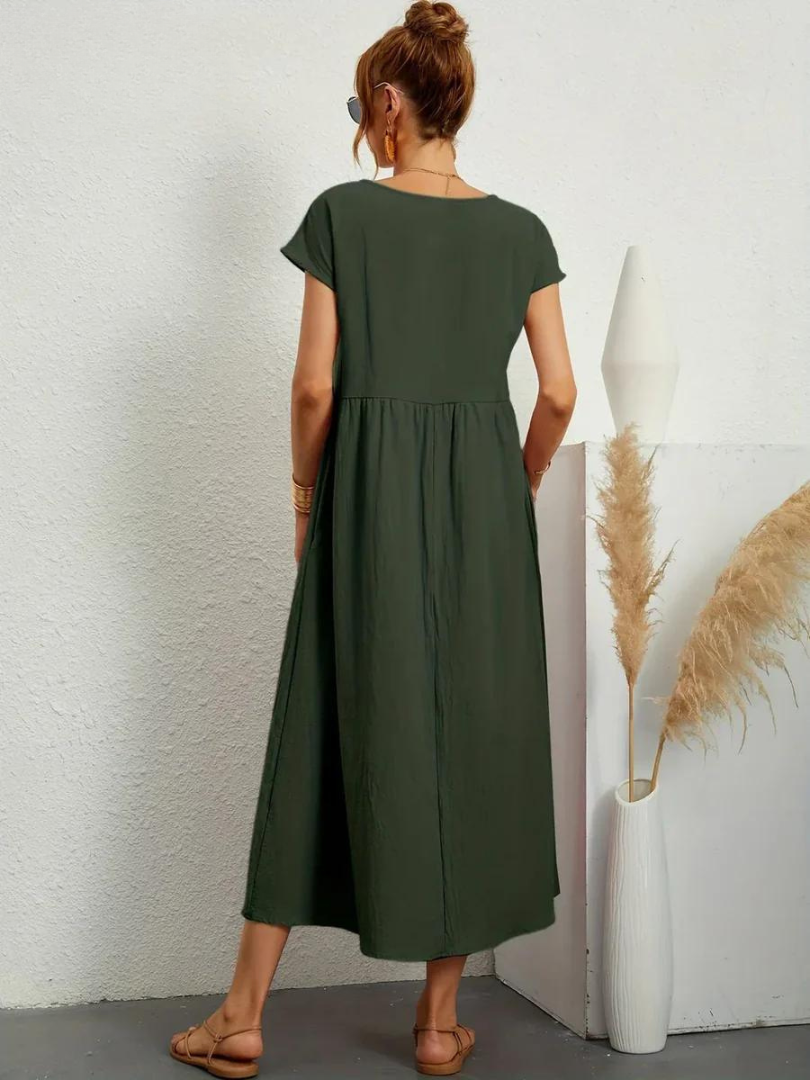 Rubis™ | Robe essentielle élégante en coton et lin