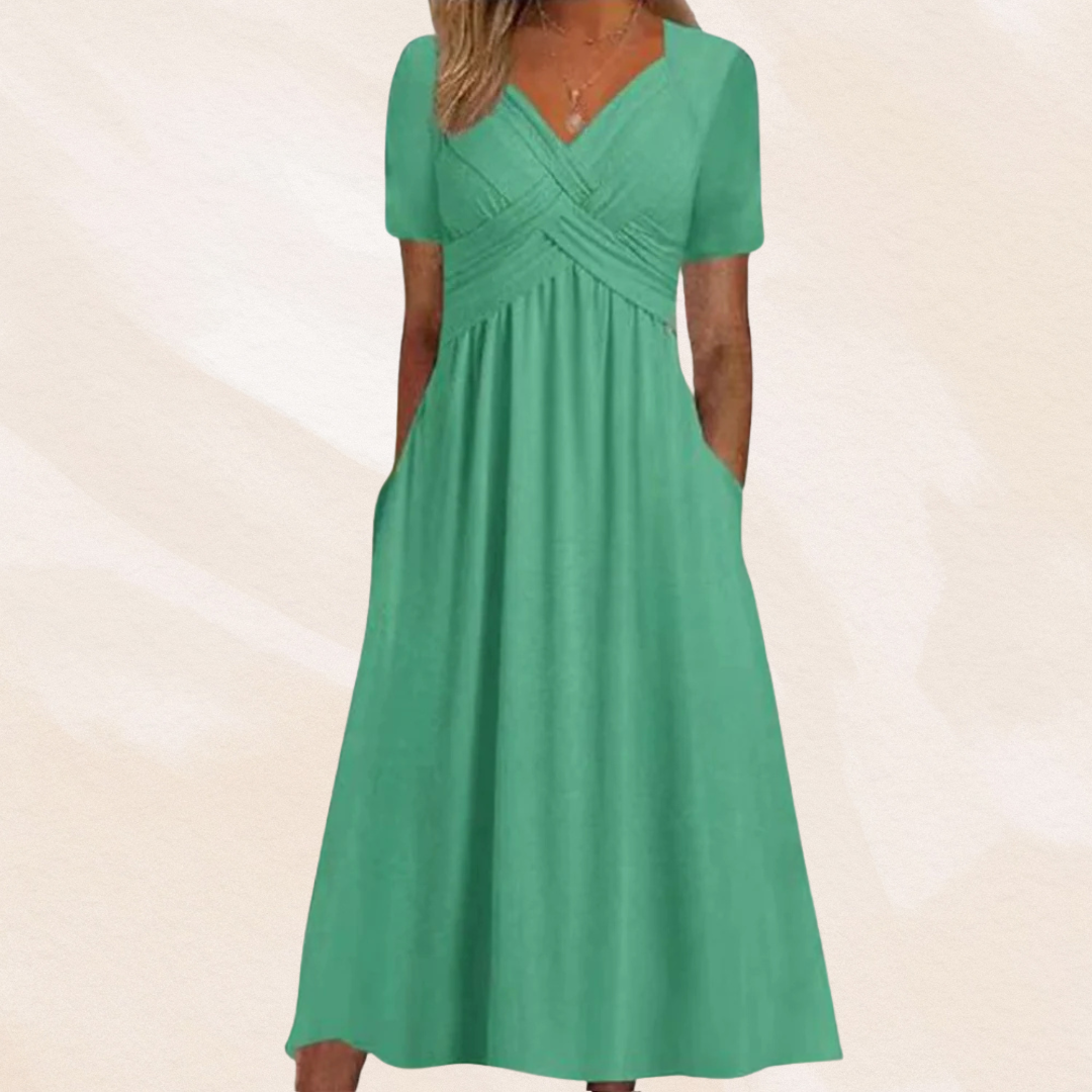 Mirella™ | Robe élégante à col en V