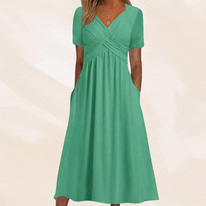 Mirella™ | Robe élégante à col en V