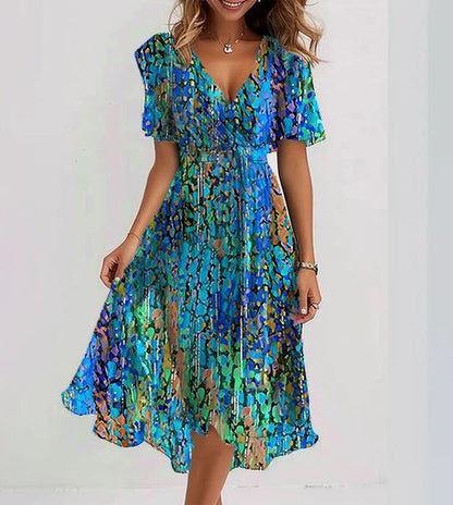 Sophie | Robe florale élégante à col en V