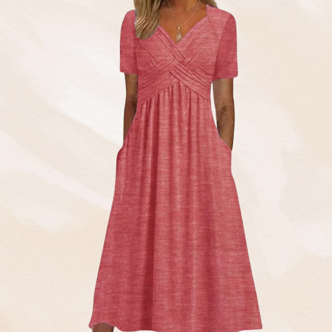Mirella™ | Robe élégante à col en V