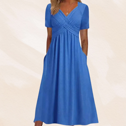 Mirella™ | Robe élégante à col en V