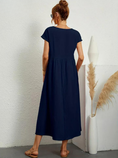 Rubis™ | Robe essentielle élégante en coton et lin