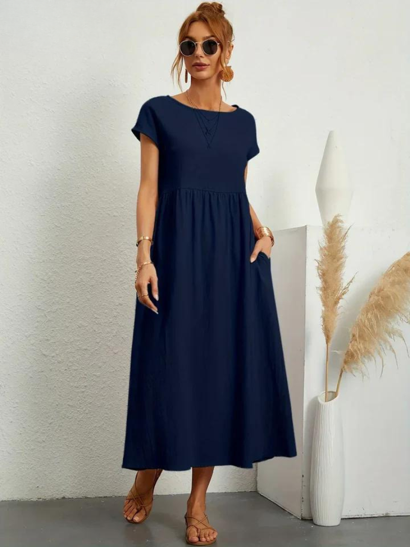 Rubis™ | Robe essentielle élégante en coton et lin