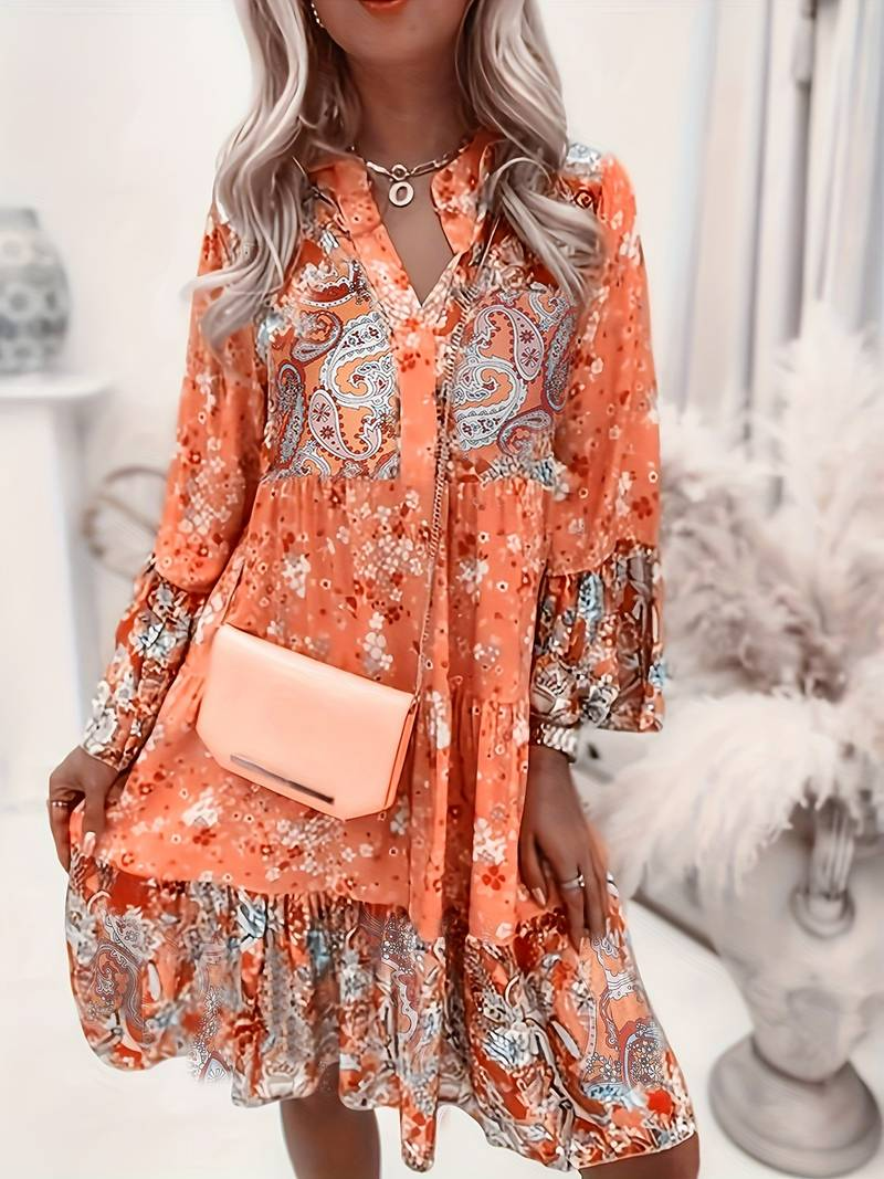Gabrielle | Robe bohème élégante avec imprimé floral