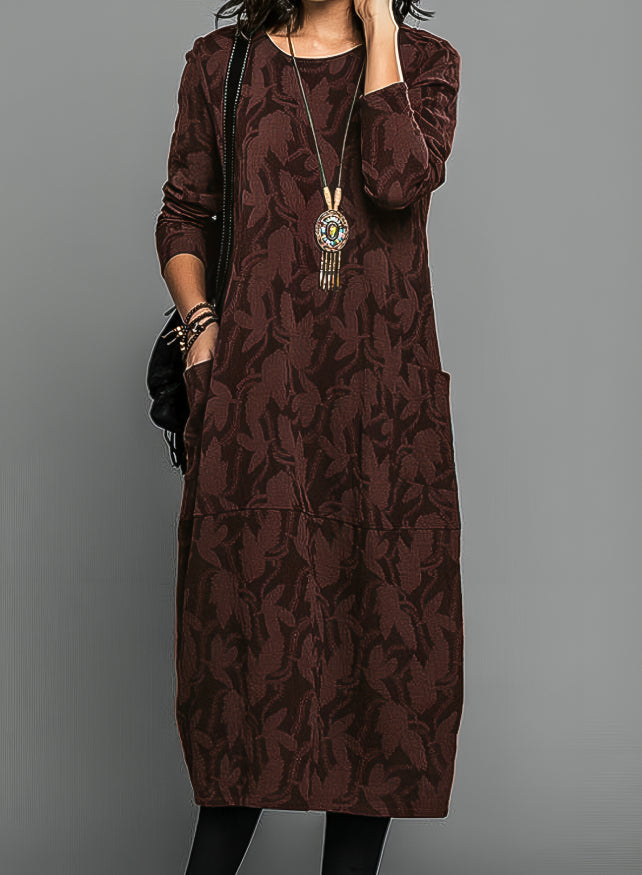 Cassie™ - Robe d'hiver décontractée à col rond