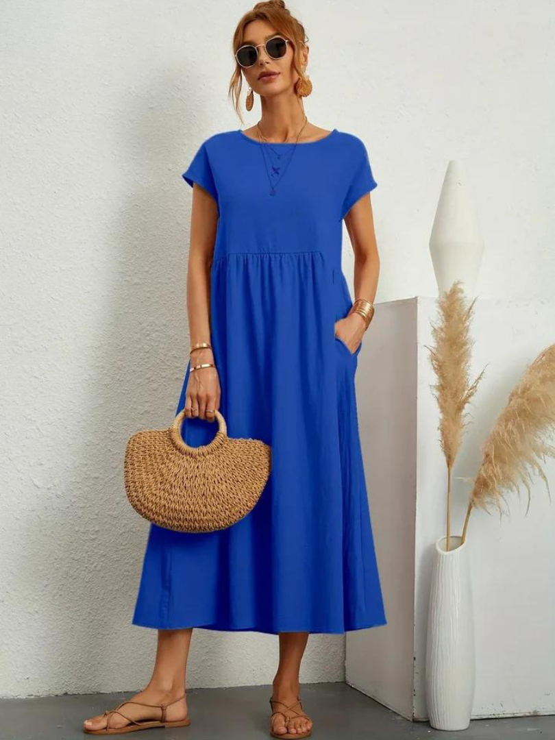 Rubis™ | Robe essentielle élégante en coton et lin