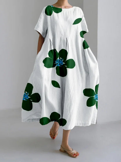 NORA - ROBE FLEURI COL ROND PRINTEMPS