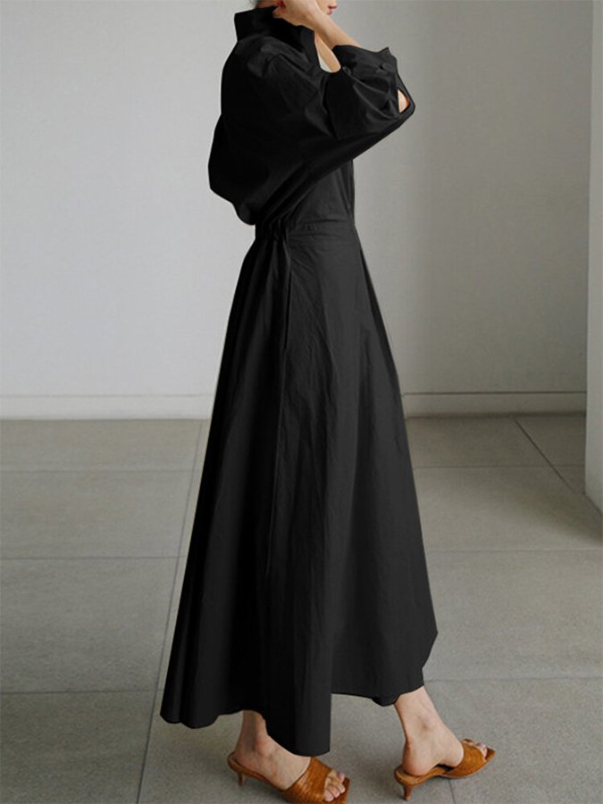 Clémence™ | Robe midi boutonnée