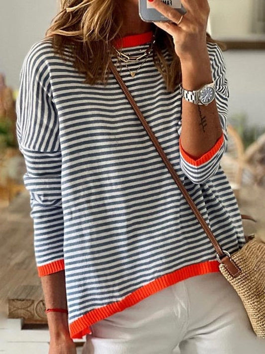 Eléa™ | Blouse manches longues à rayures