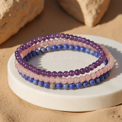 Bracelet Fin en Pierres Naturelles de 4mm