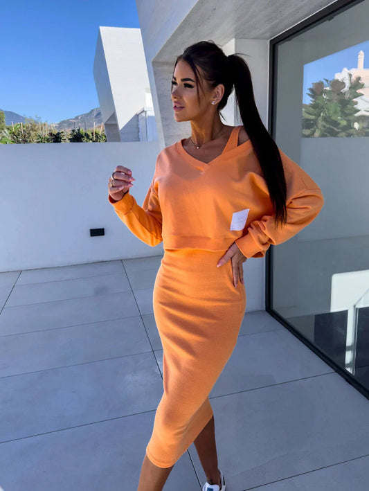 Laurine – Ensemble décontracté robe & sweat