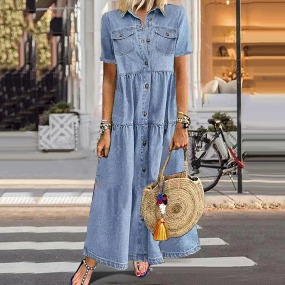 Vibéké | Robe en jean doux