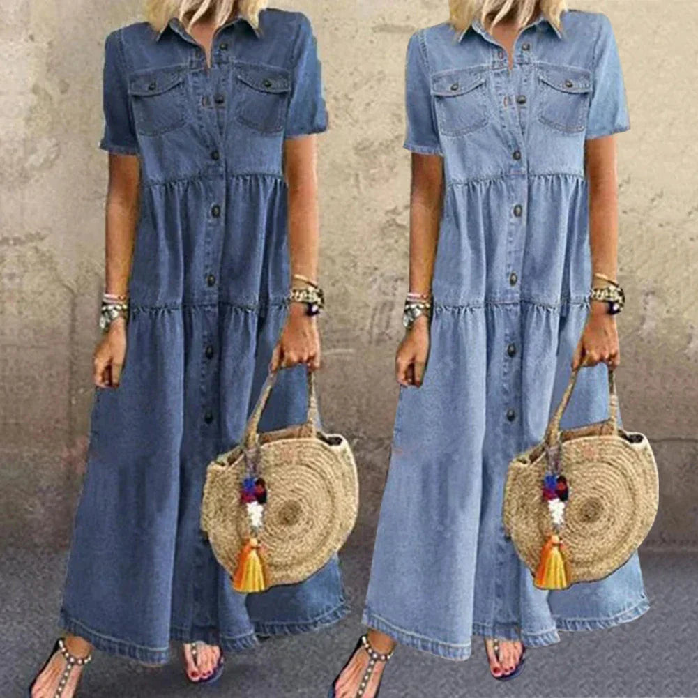 Vibéké | Robe en jean doux