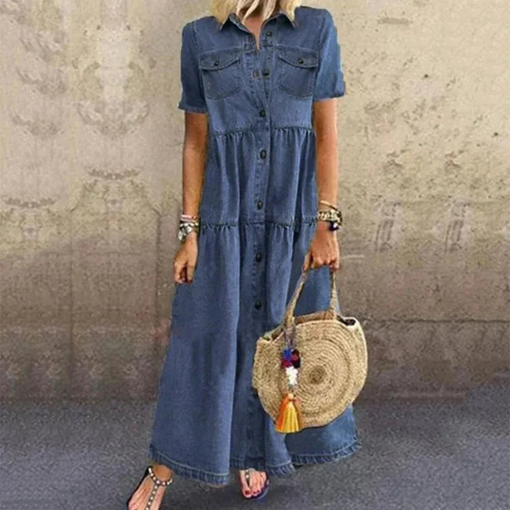 Vibéké | Robe en jean doux