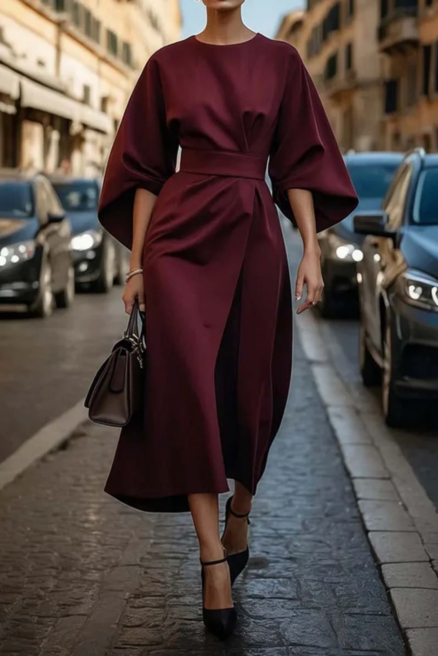 Louise™ | Robe de soirée longue ceinturée