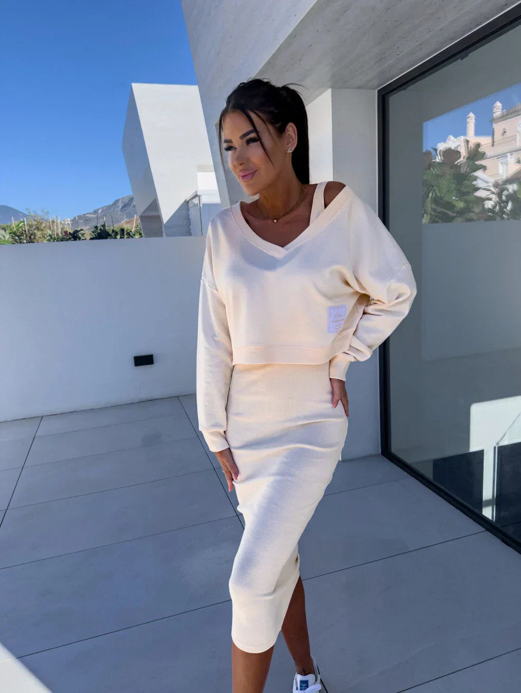 Laurine – Ensemble décontracté robe & sweat