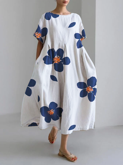 NORA - ROBE FLEURI COL ROND PRINTEMPS