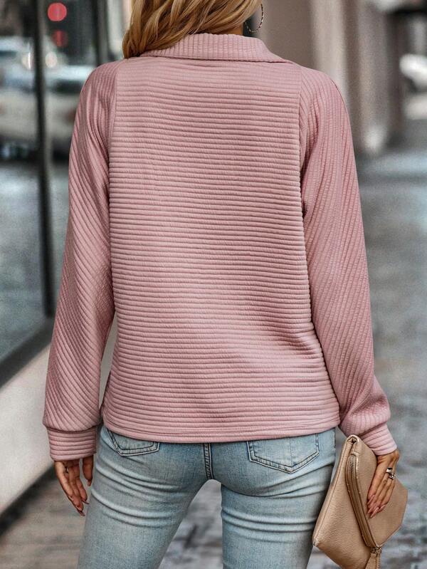 Vilja - Pull pour femme - Col V avec fermeture éclair