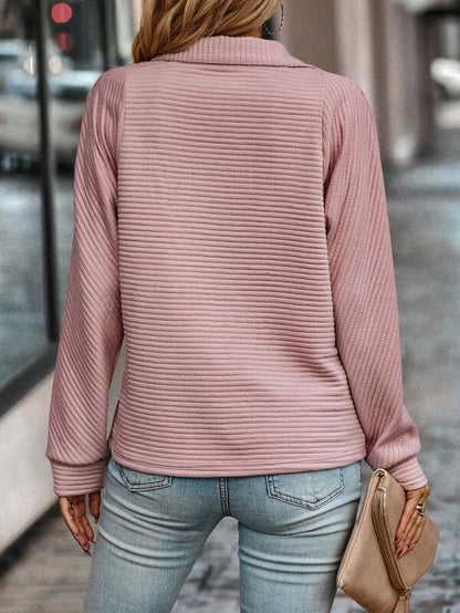 Vilja - Pull pour femme - Col V avec fermeture éclair