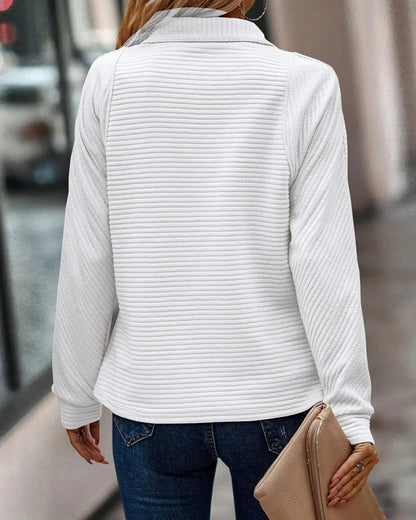 Vilja - Pull pour femme - Col V avec fermeture éclair