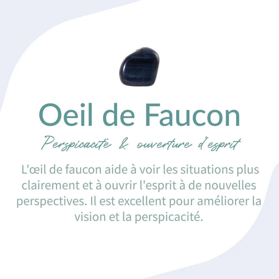 Bracelet "Ange Gardien" en Oeil de Faucon