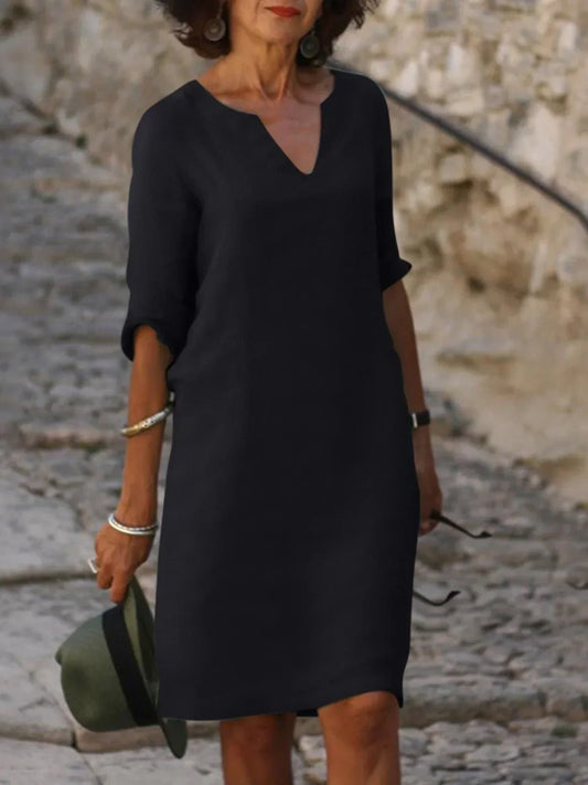 Saoirse™ - Robe col V qui dissimule le ventre